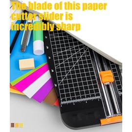 Paper Cutter, A4 Paper Trimmer,Paper Slicer with 2Pcs Replacement Blades and 1 Scissor, Cutters for Cutting Card Stock, Coupon, Label, Photo and Crafts Project