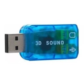 EG Tarjeta De Sonido Usb 5.1 Canales 3d Plug Andplay Virtual Dj Color Azul