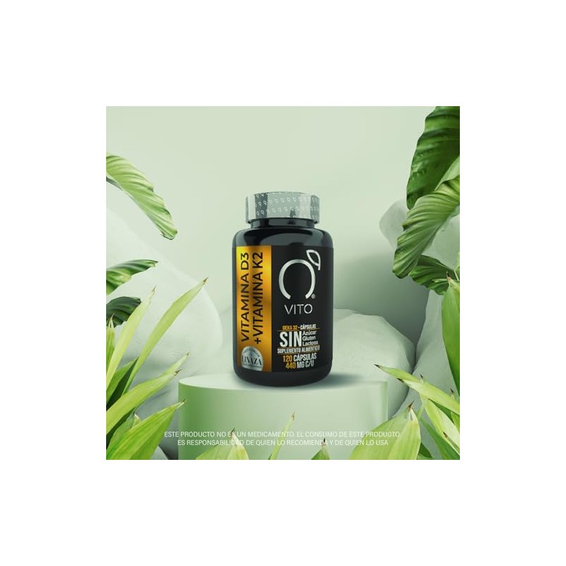 VITO - Vitamina D3-400 UI con K2 y Aceite de