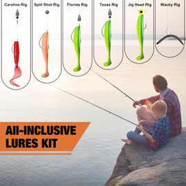 TRUSCEND Widely Used Fishing Lures & Tackle Kit Worth Every Penny, Selected Fishing Kit for Freshwater Saltwater, Economic/Giftable/Premium Fishing Gear Set Available, Starter Accessories for Family