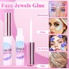 Face Makeup Glue for Rhinestones, Shynek Cosmetic Face Glitter Glue