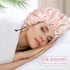 Woakess Gorro De Seda para Dormir Gorro Saten Pelo Rizado,