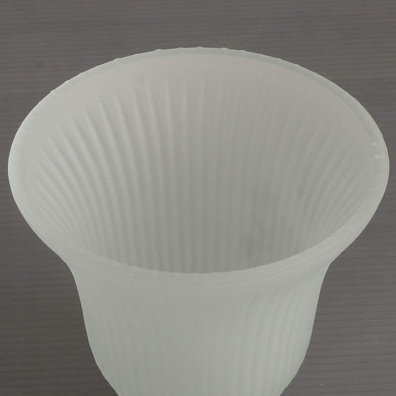 Anmire 2 Pack Frosted Ribbed Glass Shade, Bell Shaped Light