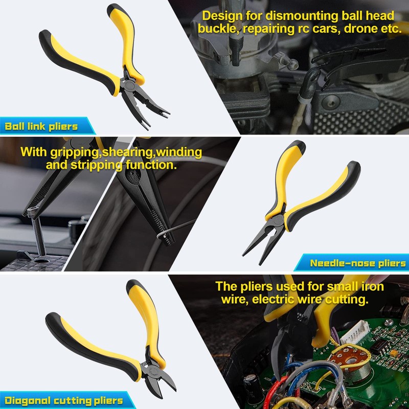 12 Pcs Remote Control Car Tool Set (Hex, Phillips, Flat),