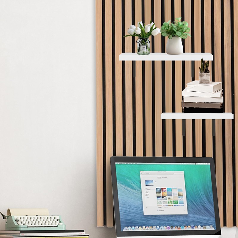 GHIBFBT Floating Shelf for Acoustic Panel, Space Saving Wall Mounted