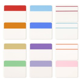 KICNIC Sticky Tabs 240Pcs 2Inch, Pastel Book Tabs, Adhesive BOPP Page Tabs, Transparent Annotation Labels, Tabs for Notebooks, Small Markers for School, College, Office (12 Colors)