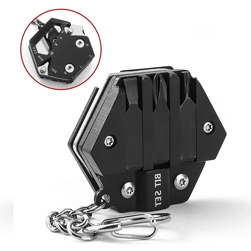 Mini Multi-Tool Holder, Screwdriver, Multi-functional Tool, Slotted Screwdriver, Split Rope,