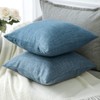 Artscope Cushion Covers Set of 2 Linen Decorative Square Pillowcases