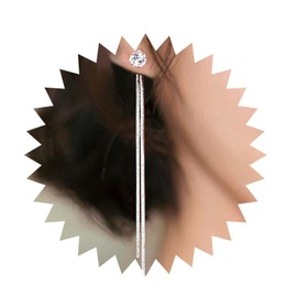 Allereya Vintage Crystal Long Earrings Rhinestone Tassel Chain Earrings Wedding Earrings Silver Full CZ Chain Earrings Sparkling CZ Stud Earrings Jewellery for Women and Girls, Zinc, No Gemstone