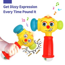 YOLOMOON Baby Toys for 1 Year Old Boys Girls Gifts, Baby Sensory Toys 6-12-18 Months Musical Hammer Toys with Sound & Light, Educational Pounding Toy for Infant Toddlers 1-3 Christmas Birthday Present