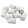 PHITUODA 10 Pcs White Solid Rubber Stoppers 00# Tapered Lab