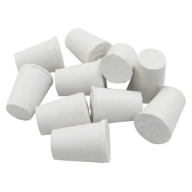 PHITUODA 10 Pcs White Solid Rubber Stoppers 00# Tapered Lab Bungs Solid Rubber Stoppers Tapered Lab Seal Rubber Stoppers