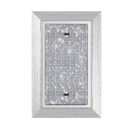 1 Pcs Shiny Rhinestone Imitation Wood Grain Wall Plates Light Switch Blank Wall Plate Decorative Cover Plate Single Toggle Wall Plate