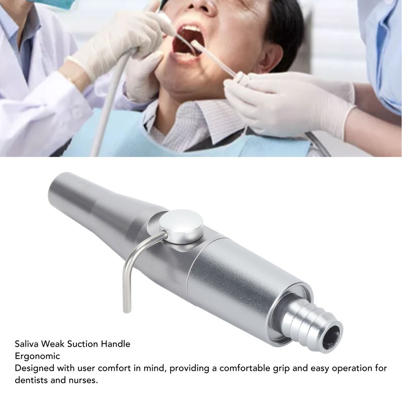 Saliva Weak Suction Handle Aluminum Ergonomic Suction Saliva Weak Conversion