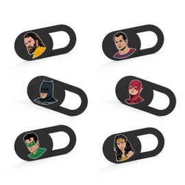 Tsyfro Ultra-Slim Laptop Camera Cover Slide | 0.03 Inch Thick | Upholds Digital Privacy | Compatible with Mobiles, Tablets, Desktops & Laptops (Super Hero Set 1-6 Pack)