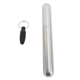 2 Pcs Cigar Humidor Good Moisturizing Effect Stainless Steel Cigar Holder Tube with Puncher for Daily Travel Cigar Tube + Black Punch
