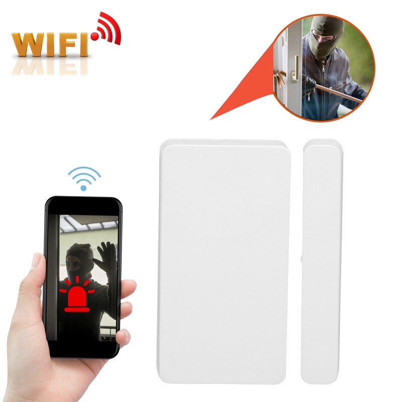 2pcs Door Sensor Wifi Window Alarm Phone Remote Control Safety