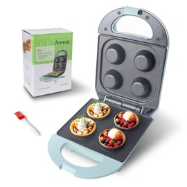 Aoruru Mini Waffle Bowl Maker 4 Belgium Waffle Bowls