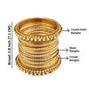 Efulgenz Oxidized Gold Bangles & Bracelets - Crystal Rhinestone Boho