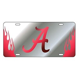 Alabama Crimson Tide Tag (LASER SIL/CRIM A FLAME TAG)