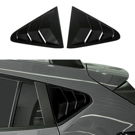 TLIFORT for Subaru Crosstrek 2024 Rear Side Window Louvers Air Vent Scoop Shades Trim, Glossy Black