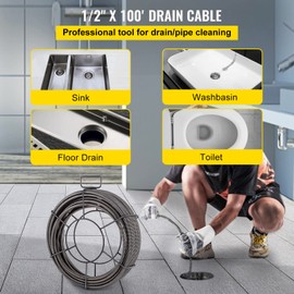 Vevor Drain Cleaning Cable, Black