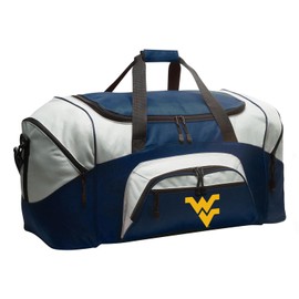 West Virginia University Duffel Bag LARGE WVU Suitcase or Gym Sports Gear Bag (Navy)