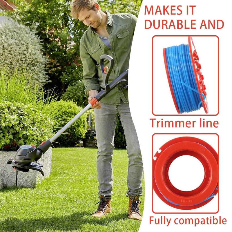 Lolwwglm 2Pcs Flymo ET21 Strimmer Spool Replacement - 1.5mm Autofeed