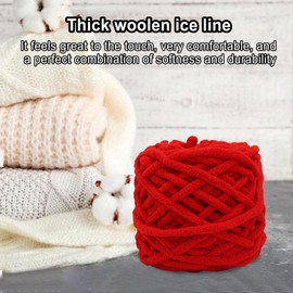 Needle Knitting Woven Slipper Yarn - Single Thick Terylene Ice Strip Quick Yarn | Single Big Ball Terylene Wool Yarn for Weave Scarves Blanket Slipper