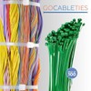 Gocableties Small Green Cable Ties, 100mm x 2.5mm, Pack of