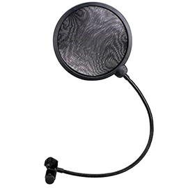 Professional Microphone Pop Filter Shield Compatible Dual Layered Wind Pop Screen With A Flexible 360 Degree Gooseneck Clip Stabilizing Arm 5 Core Ratings Best Deal