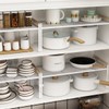 Ymeibe 2 Pack Stackable Cabinet Shelf Organizer - Heavy-Duty Coated