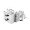 uxcell Glass Door Hinge - 0 Degree Cupboard Showcase Cabinet