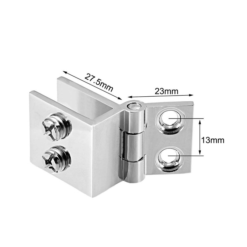 uxcell Glass Door Hinge - 0 Degree Cupboard Showcase Cabinet