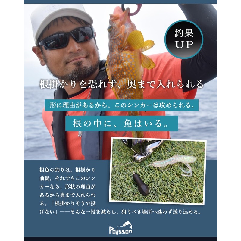 Poisson Free Rig Sinker Bottom Direct Lead 24g 28g 35g