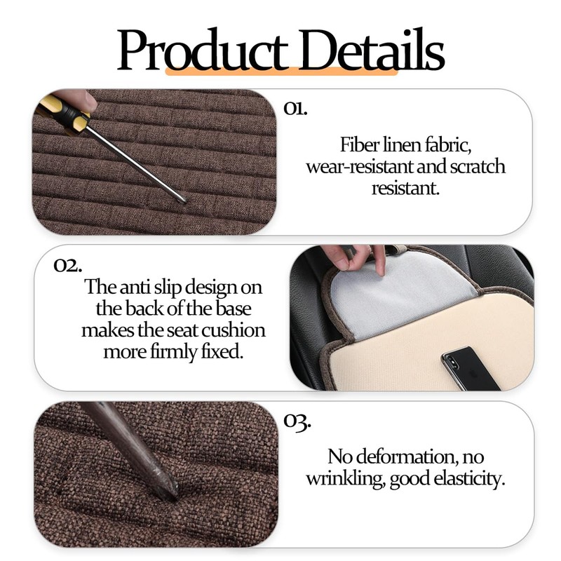 Zpana Car Back Seat Cover, Non-Slip Vehicle Rear Seat Bottom