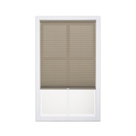 DEZ FURNISHINGS Cordless 1" Light Filtering Cellular Shade, 35"W x 64"H, Linen