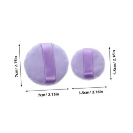 TOVINANNA 4pcs Velour Loose Powder Puff for Foundation and Makeup Application Dual-sided for Loose and Pressed Powder for All Skin Types