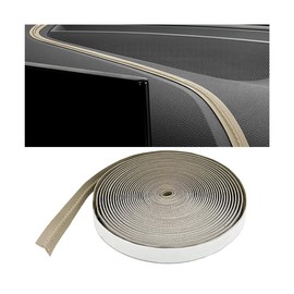 KHGUZ Car Interior Trim Strips, 19.68Ft Flexible Leather Vehicle Gap Fillers Decoration Molding Line, DIY Auto Central Control Door Garnish Accessories, Universal for SUV, Sedan, Truck (Beige)