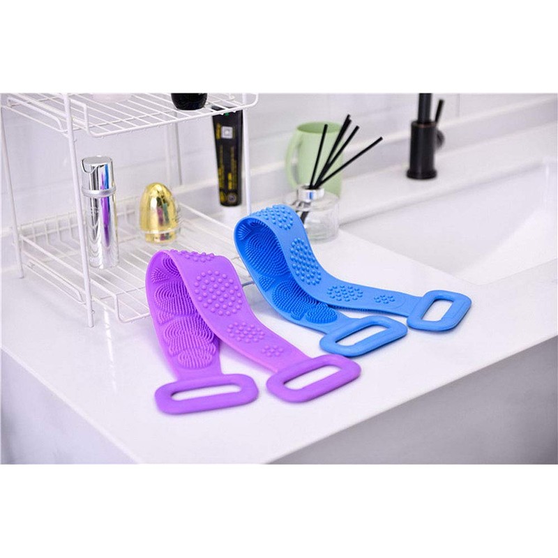 Magik Silicone Bath Shower Towel Rub Brush Pull Back Strip