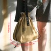 LELE LIFE Insulated Canvas Lunch Bag with Drawstring Wide Open