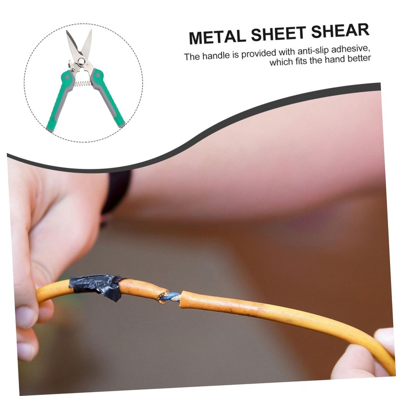 SHINEOFI 1Pc Light Green Cutter Durable Scissor with Slip Handle