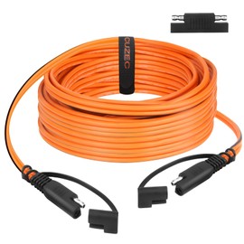 CUZEC SAE Extension Cable, 12AWG Quick Disconnect Connector, Heavy Duty Solar Panel Charging Adapter with Polarity Reverse Protection (30ft/914cm)