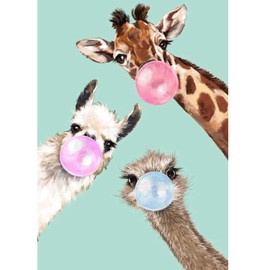 MXJSUA Diamond Painting Giraffe 5D Diamond Painting Set Full Diamond Painting Adult Diamond Painting Pictures DIY Diamond Painting Diamond Art Craft Diamond Pictures for Home Decor Wall 30 x 40 cm