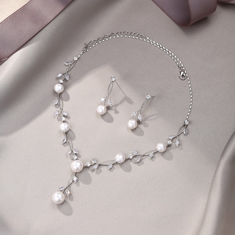 EVER FAITH Mujer Sets de Joyería Cristal Austríaco Perla Simulada