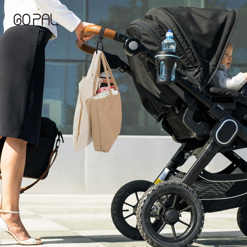 6 Pack Stroller Hooks for Bags, Baby Stroller Clips and