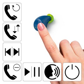 Hama Bluetooth Kopfhörer kabellos (In-Ear Ohrhörer mit Mikrofon, Sport Kopfhörer spritzwassergeschützt IPX4, leichte Headphones ohne Kabel mit Ladebox, True Wireless Headset, bis zu 14h Akku) blau
