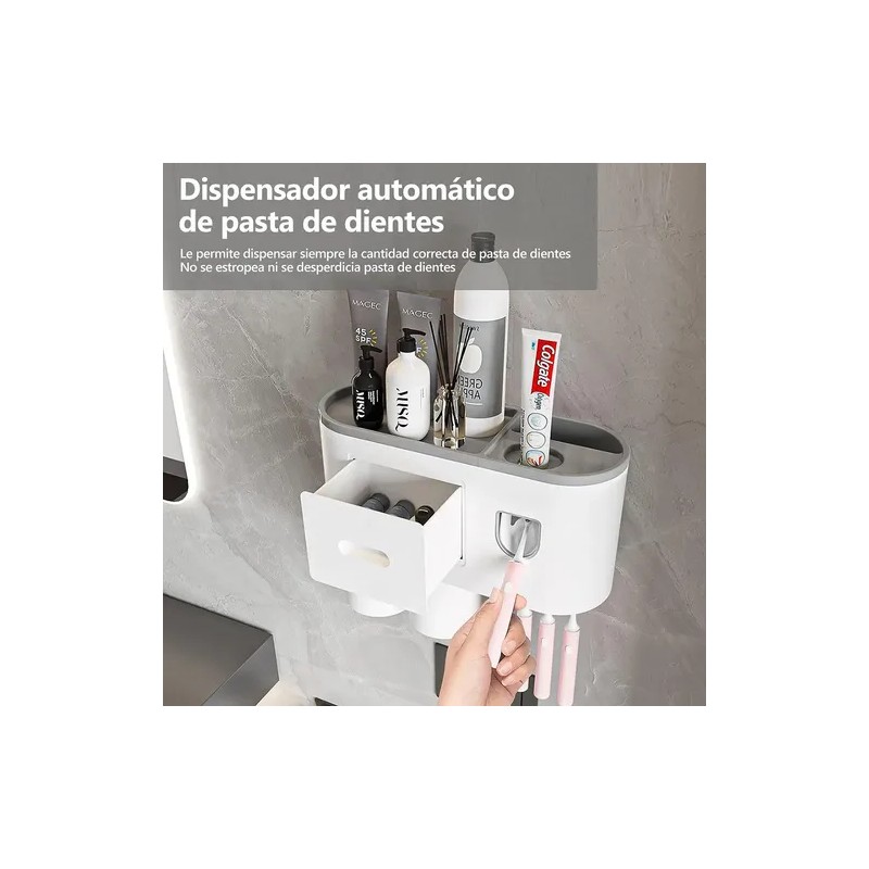 Soporte Para Cepillo De Dientes Con Dispensador Automático