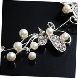 Baluue Women's Crystal Rhinestone Pearl Tiara Headband for Weddings Floral Hair Accessory for Brides and Special Occasions Elegant Headdress Decoration