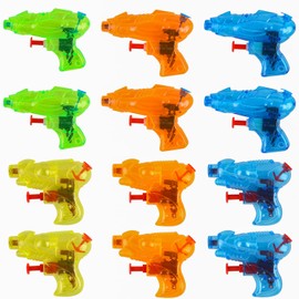DIYASY Small Water Guns for Kids, 12 Pack Mini Water Squirt Gun Bulk Pistol Soaker Beach Toy for Swimming Pool Party Favors for Toddlers Age 3-5 4-8